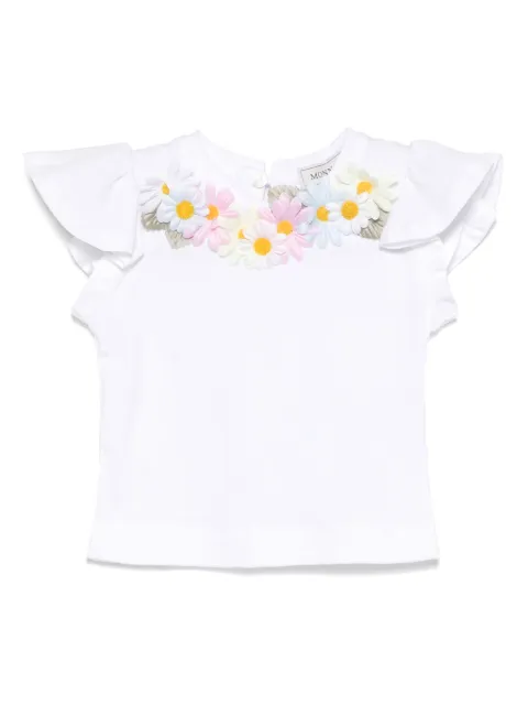 Monnalisa floral-appliqué T-shirt