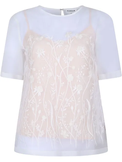 P.A.R.O.S.H. blouse Akila - Blanc - P.A.R.O.S.H. - Modalova