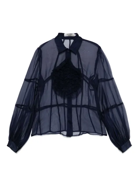 Valentino Garavani Pre-Owned 2008 semi-transparentes Hemd