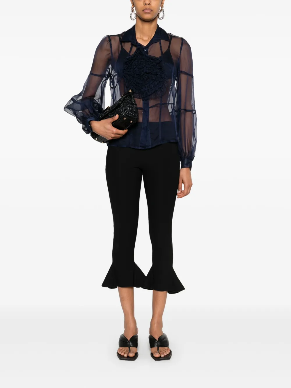 Valentino Garavani Pre-Owned camisa traslúcida 2008 | Image 2
