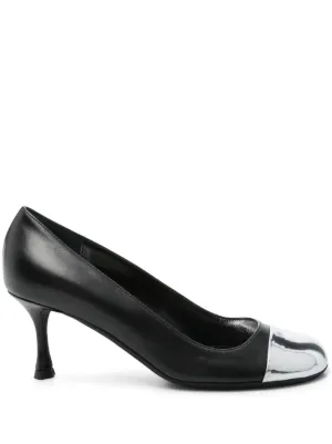 Prada レザーパンプス | ブラック | FARFETCH JP