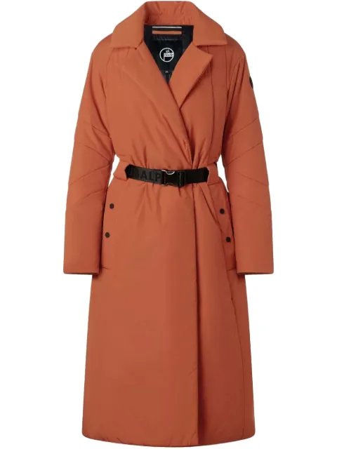 Fusalp logo-patch trench coat