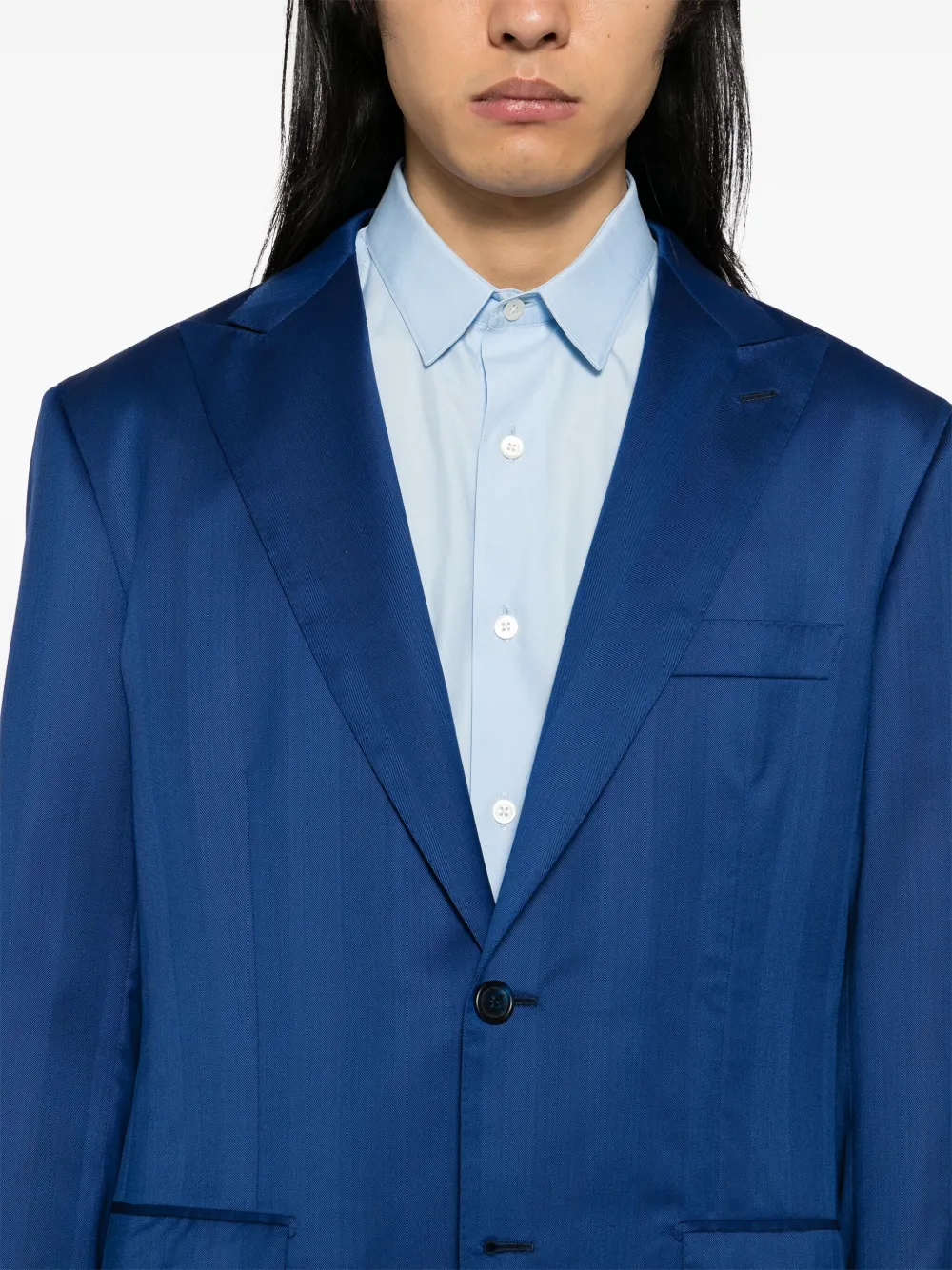 Brioni Pak met enkele rij knopen Blauw