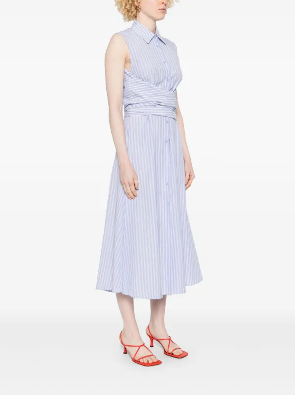 TWINSET Striped Midi Dress | Blue | FARFETCH