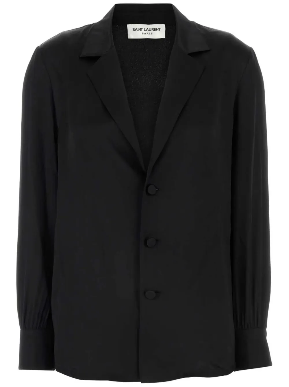 Saint Laurent Satijn-zijden blouse Zwart
