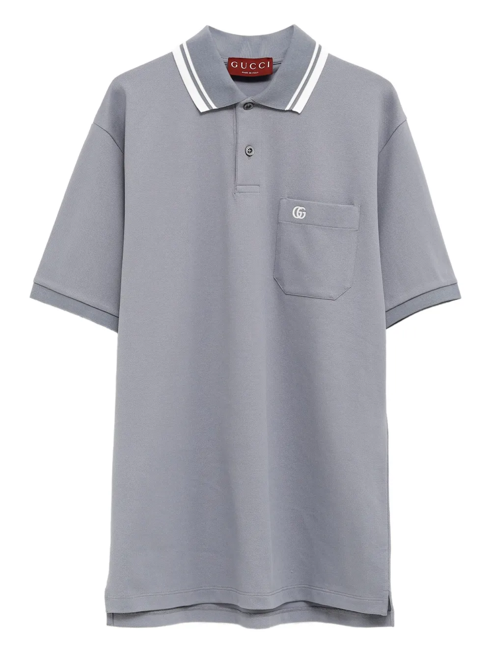 Gucci Poloshirt met geborduurd logo Grijs