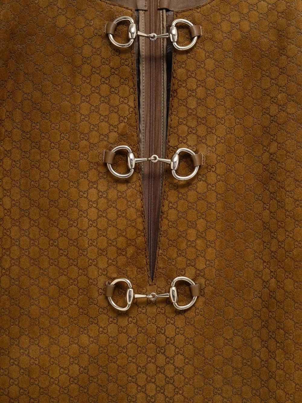 Gucci Suède mini-jurk Bruin