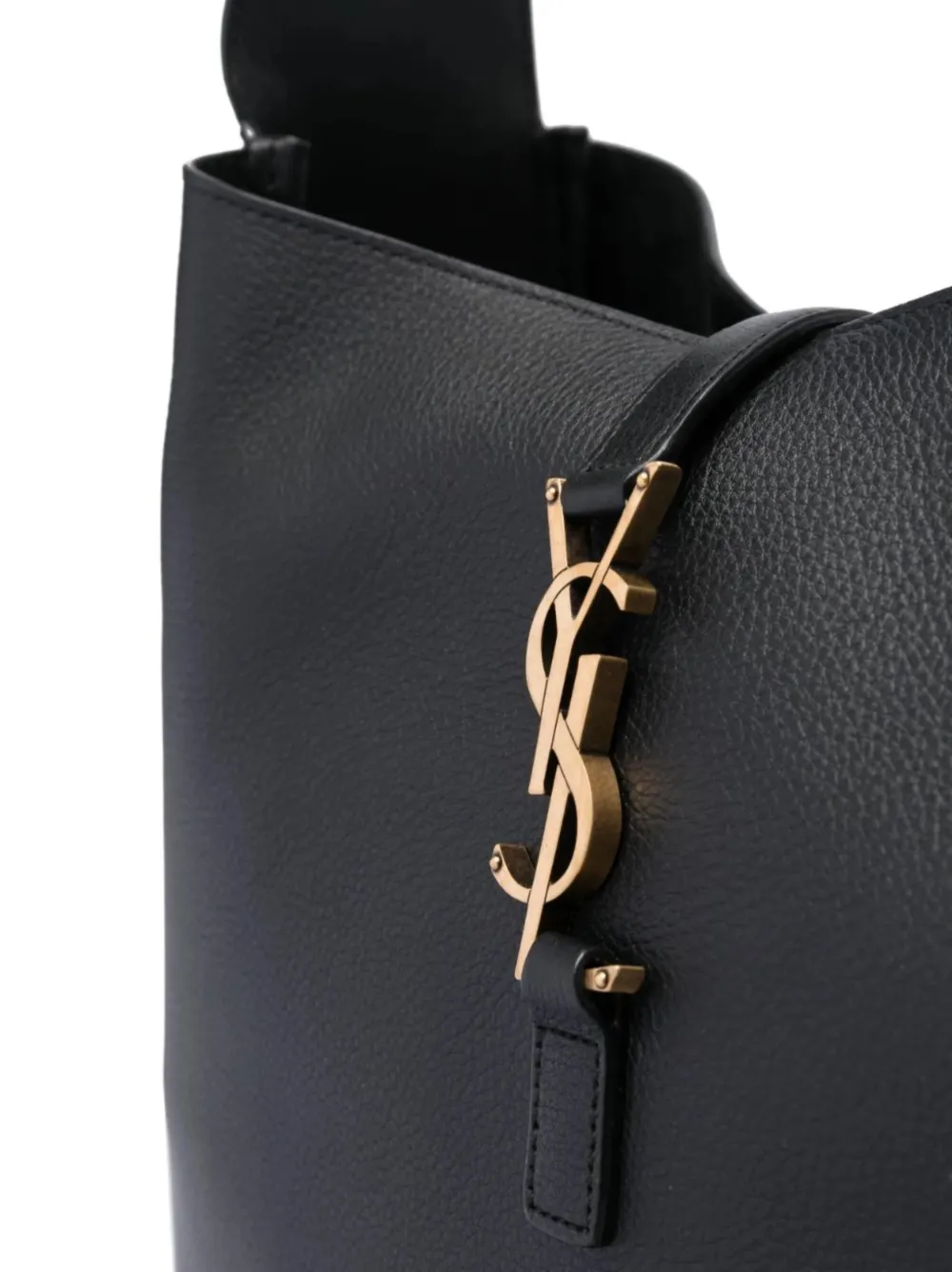 Saint Laurent Grote Le 5 À 7 leren schoudertas Zwart