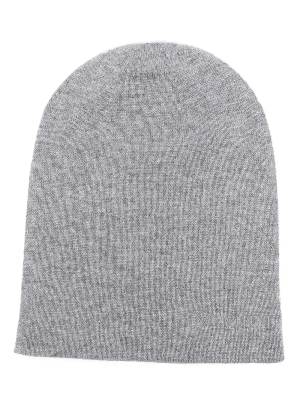 Saint Laurent Embroidered-logo Cashmere Beanie Hat