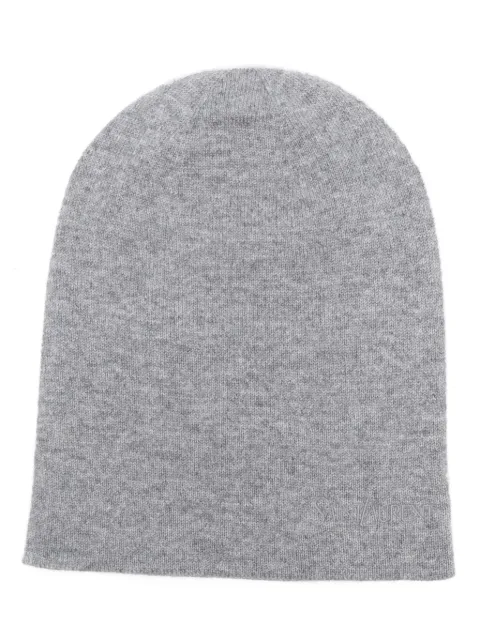 Saint Laurent embroidered-logo cashmere beanie hat