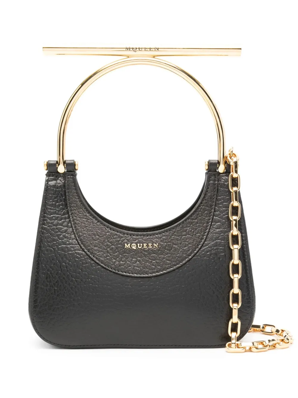 Alexander McQueen Mini-shopper met kruisbandjes Zwart