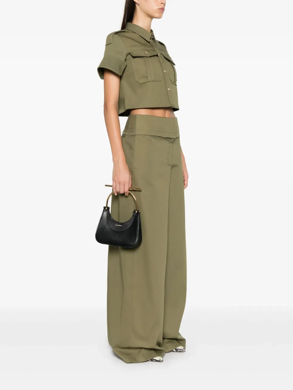 Alexander McQueen Mini-shopper met kruisbandjes Zwart
