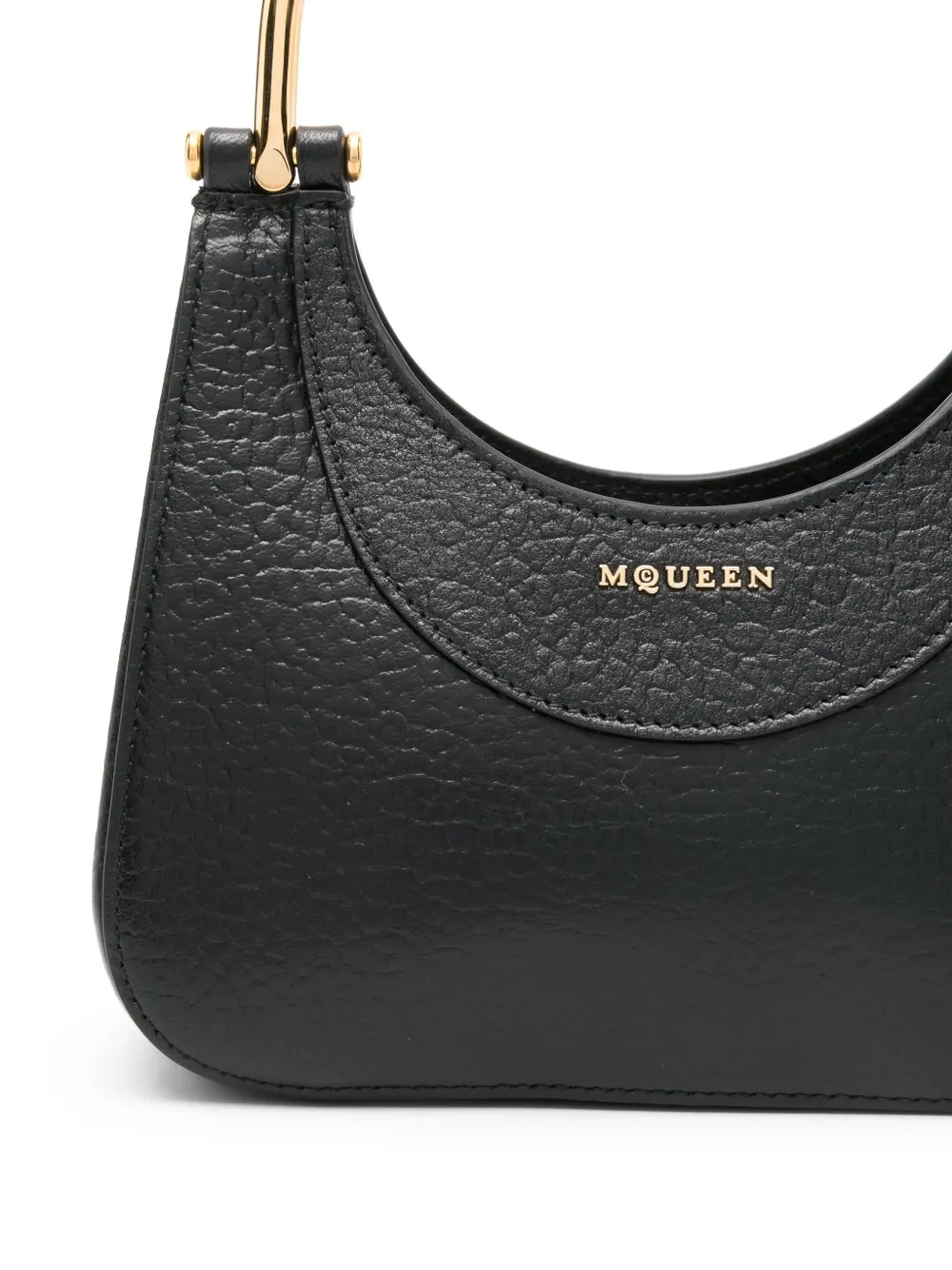 Alexander McQueen Mini-shopper met kruisbandjes Zwart