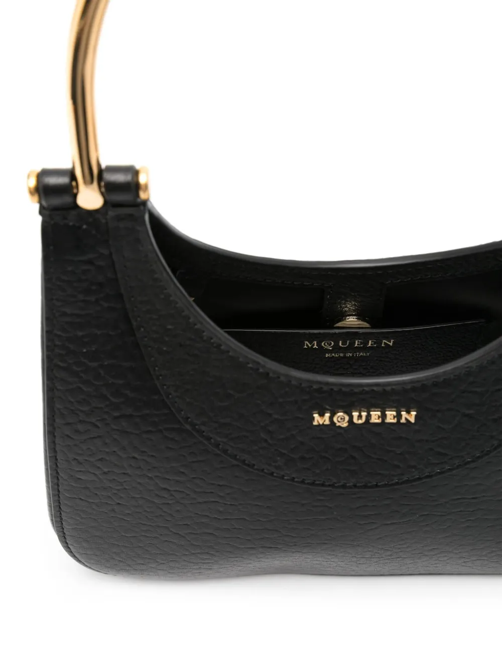 Alexander McQueen Mini-shopper met kruisbandjes Zwart