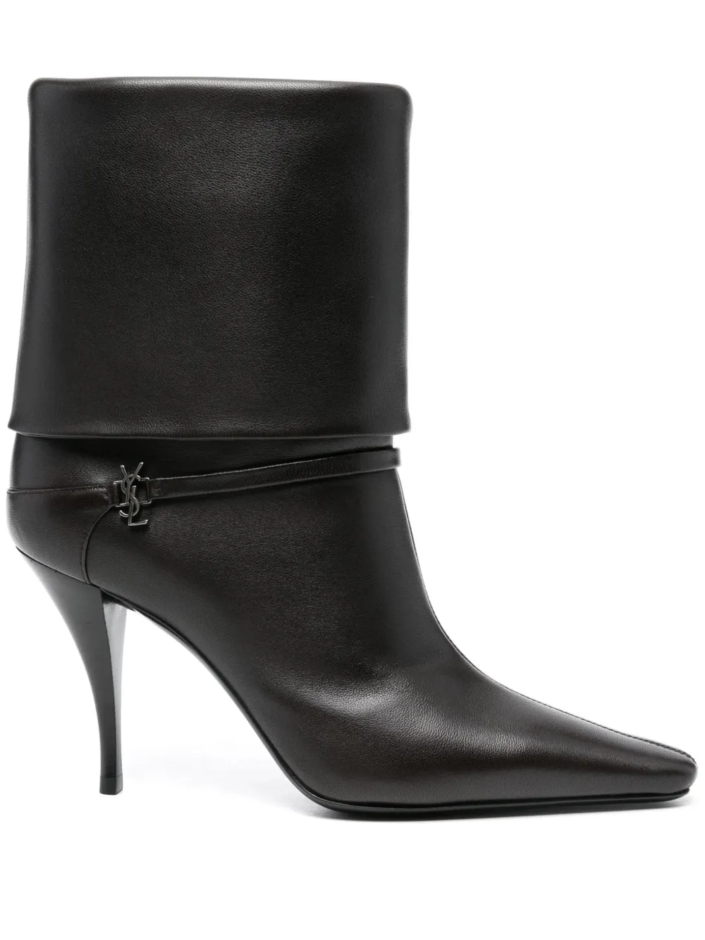 Saint Laurent 85mm folded boots Black