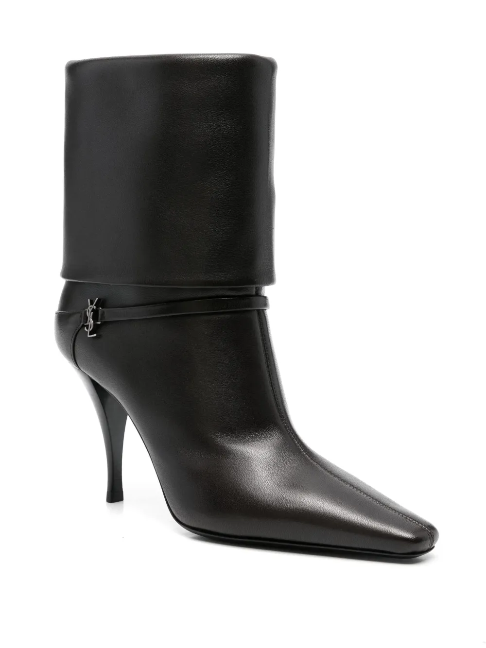 Saint Laurent 85mm folded boots Black
