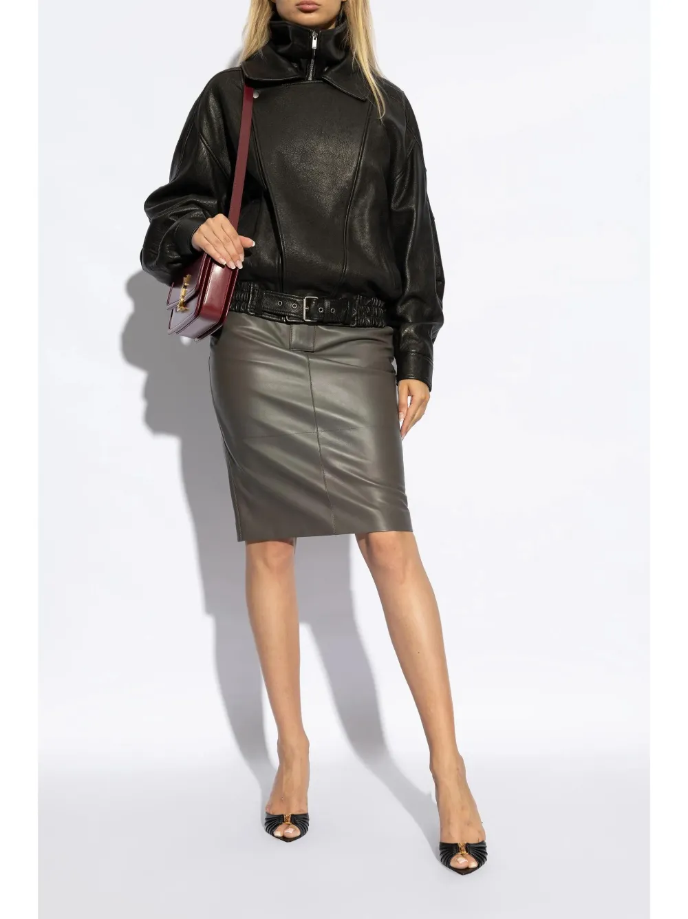 Saint Laurent 90 mm Babylone muiltjes Zwart