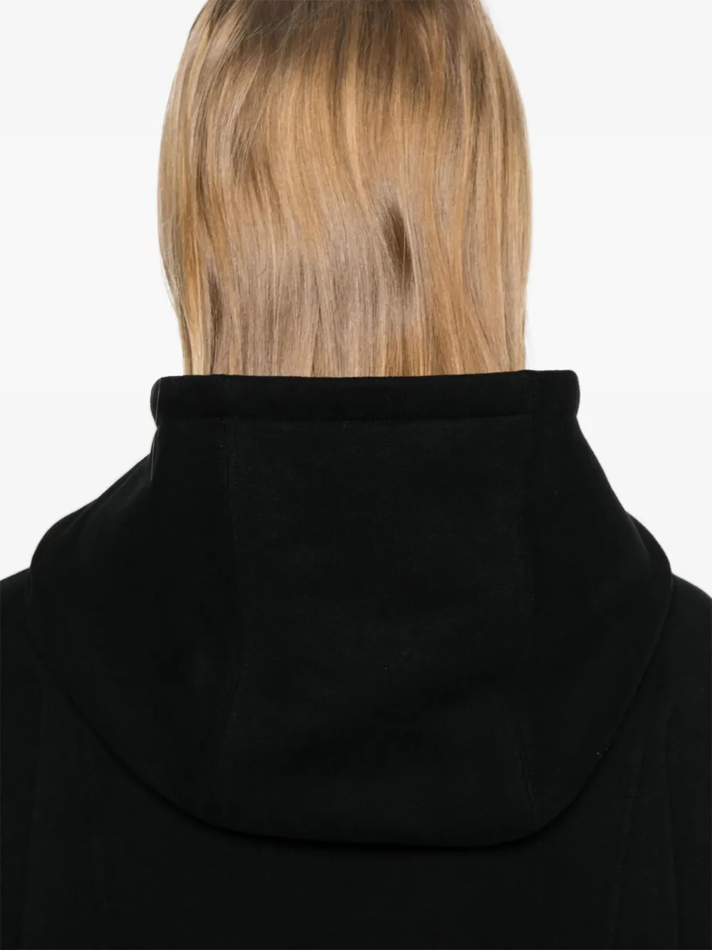 Saint Laurent Hooded Sweatshirt With Half Zip In Black
