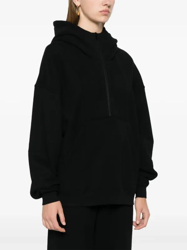 Saint Laurent ハーフジップ パーカー | ブラック | FARFETCH JP