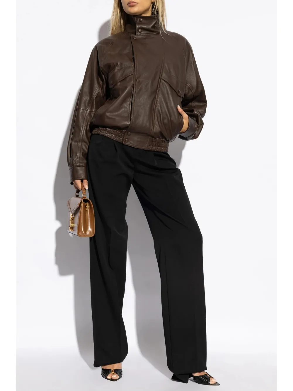 Saint Laurent Wollen broek - Zwart