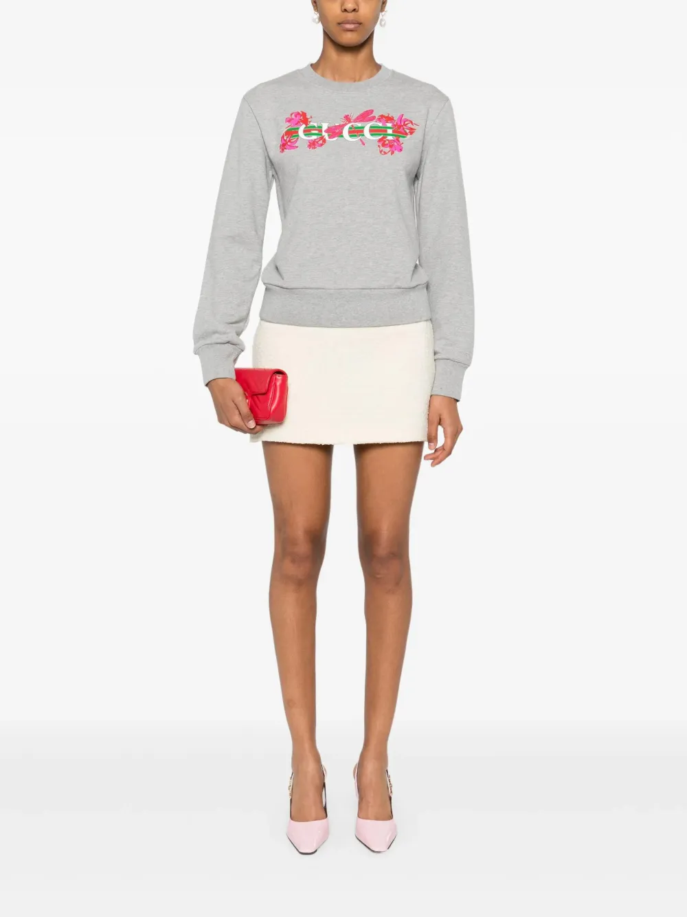 Gucci Sweater met print Grijs