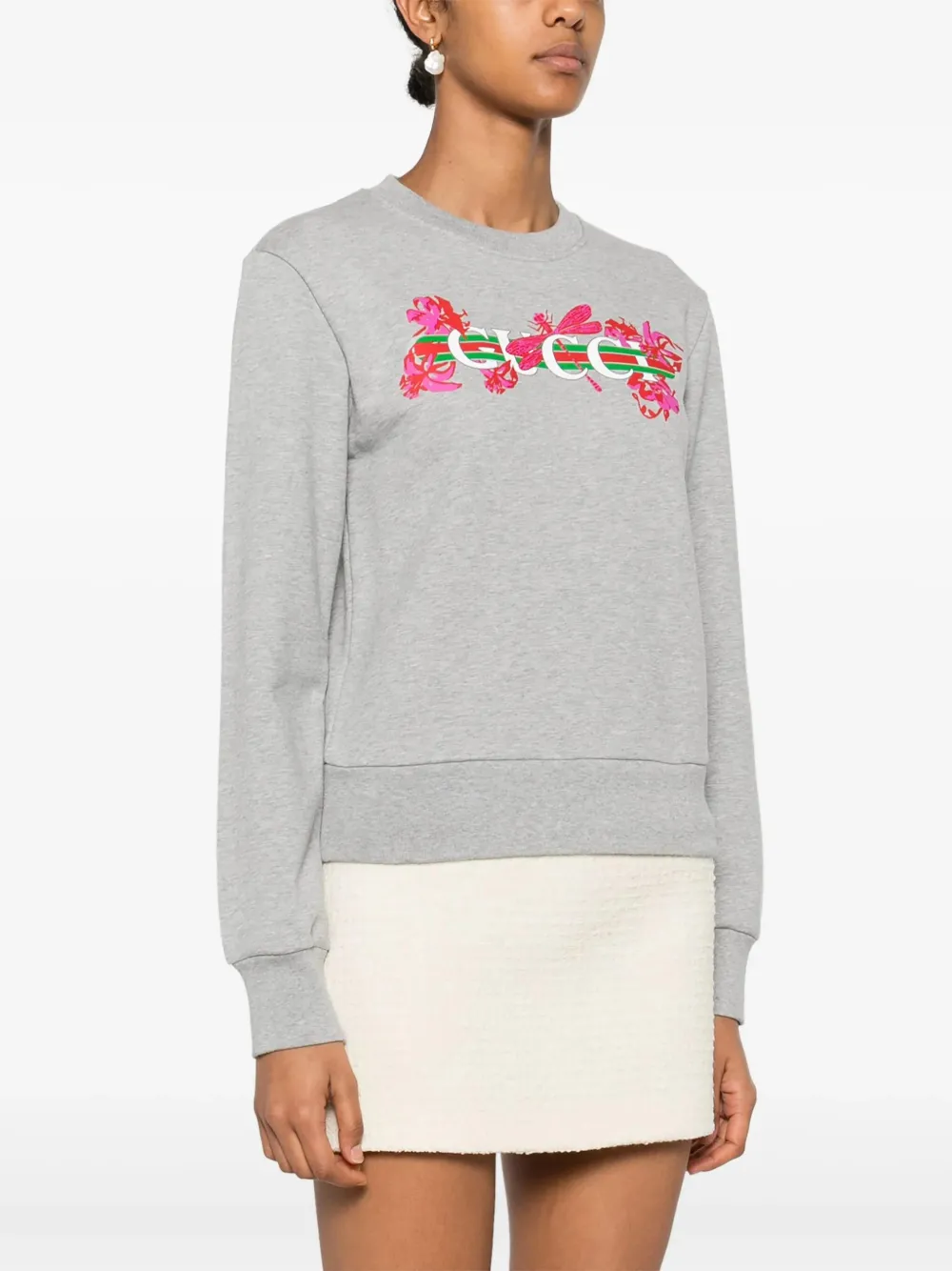 Gucci Sweater met print Grijs