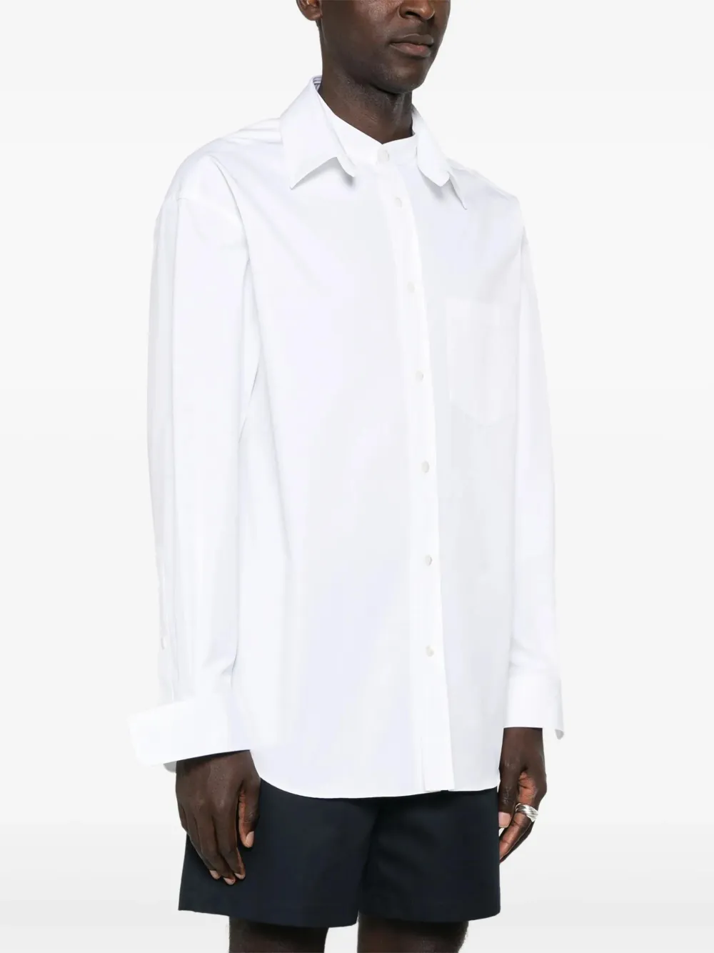 Gucci Overhemd met logo-reliëf Wit