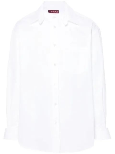 Gucci logo-embossed cotton shirt