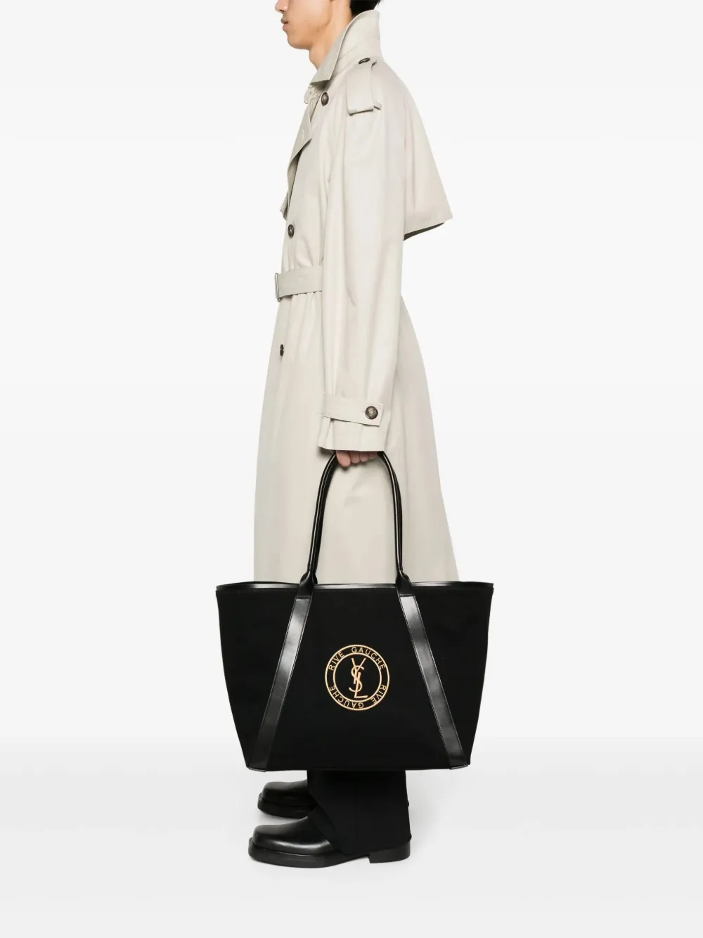 Saint Laurent Rive Gauche canvas tote bag | Men | Image 2