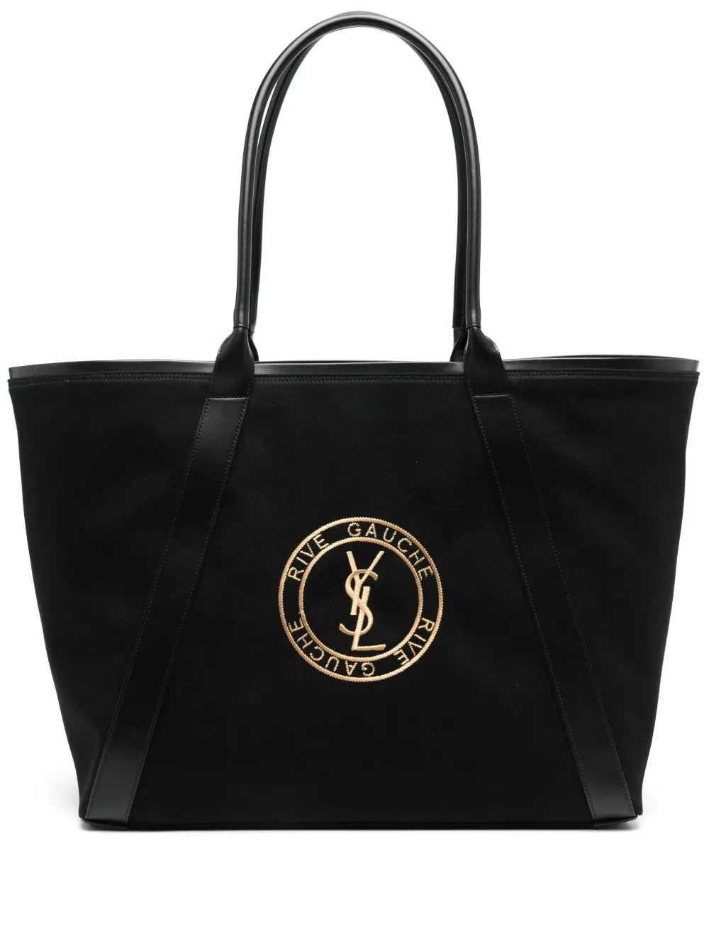 Saint Laurent Rive Gauche canvas tote bag | Black | Image 1