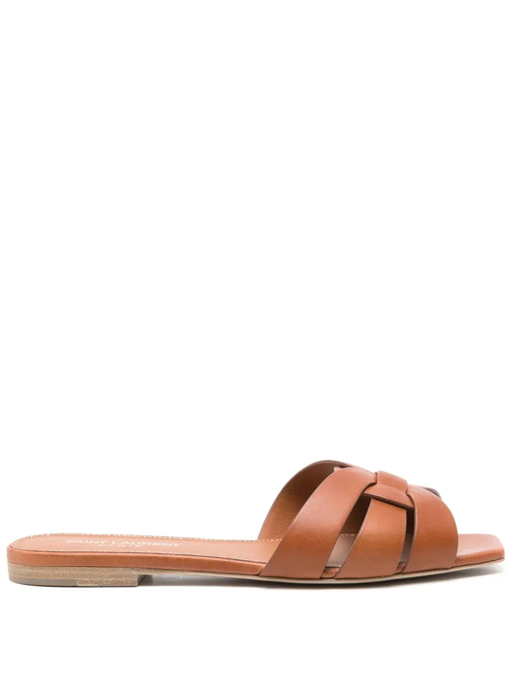 Saint Laurent Tribute flat sandals Brown