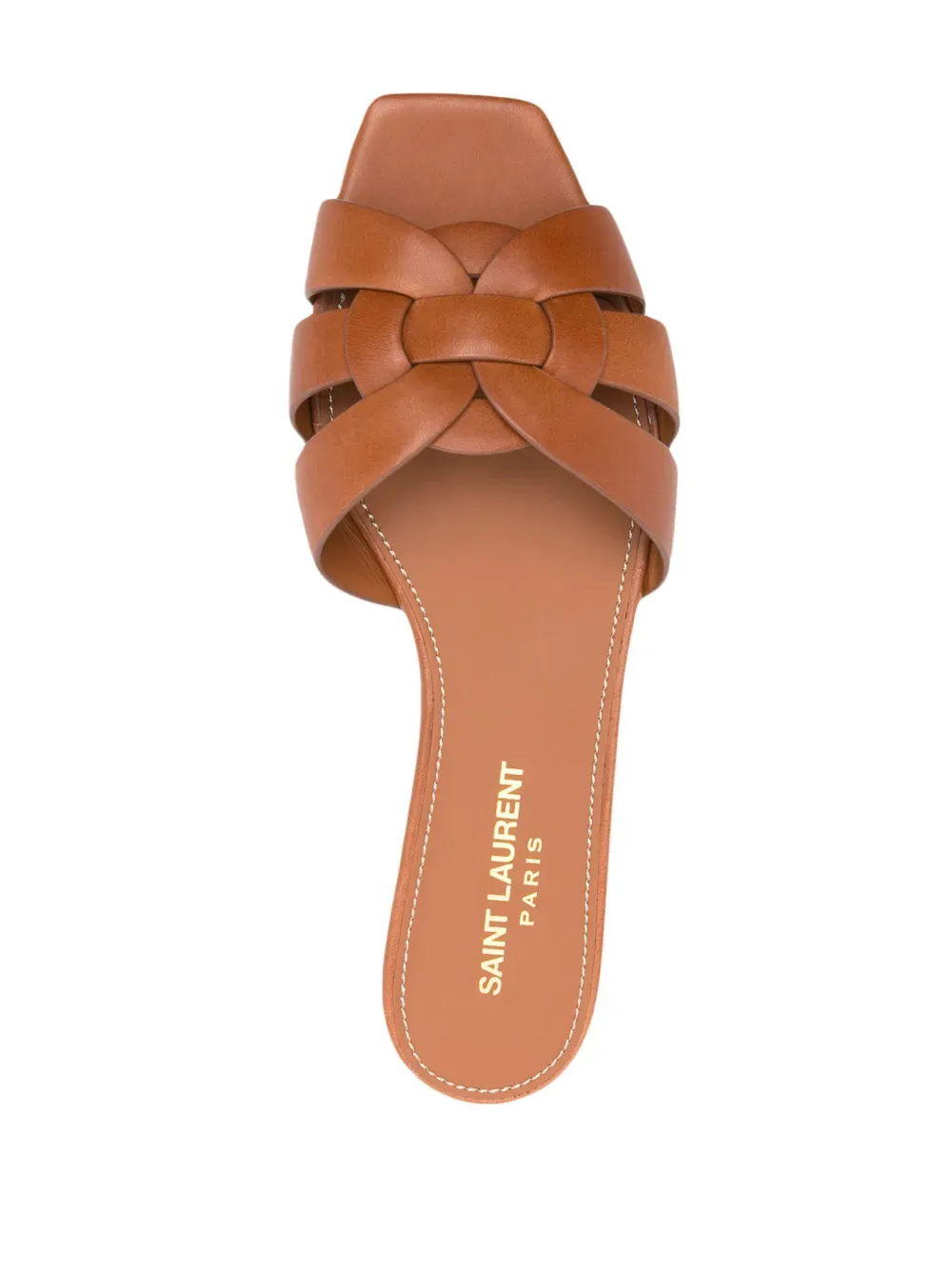 Saint Laurent Tribute flat sandals Brown