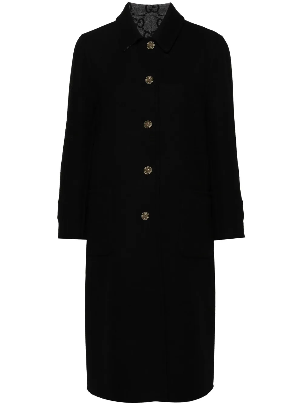 Gucci single-breasted tailored coat - Black