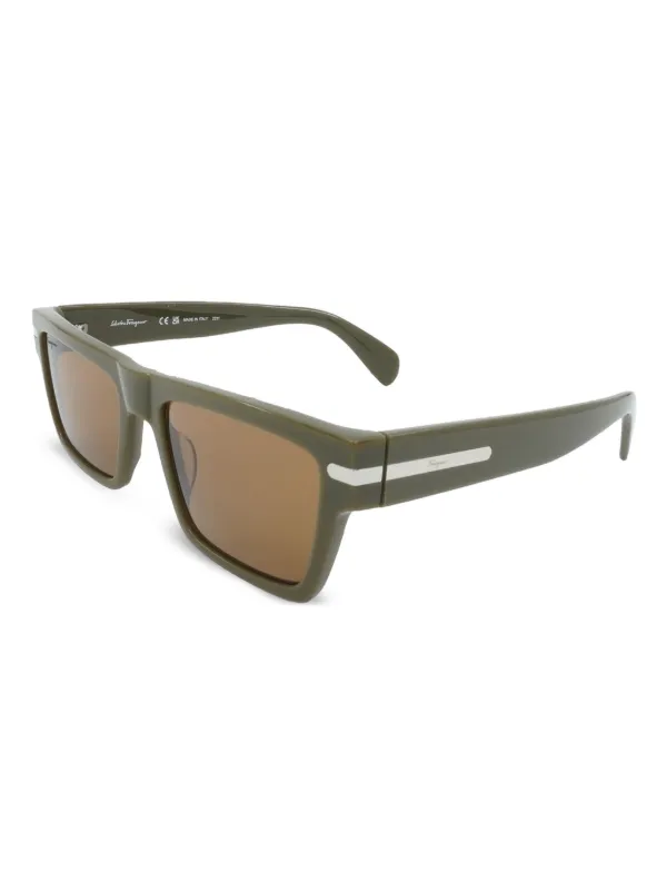 Ferragamo Eyewear rectangle-frame Sunglasses Green FARFETCH AZ