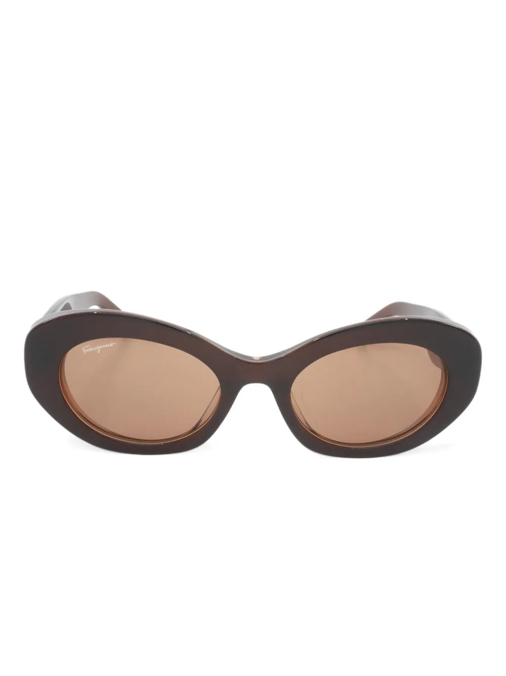 Ferragamo Eyewear lentes de sol con armazón ovalada | rojo | Image 1