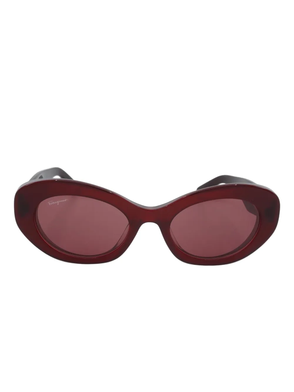 Shop Ferragamo Eyewear Oval-frame Sunglasses
