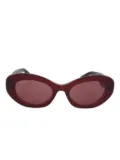 Ferragamo Eyewear oval-frame sunglasses - Red