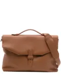 Brioni leather laptop bag - Brown