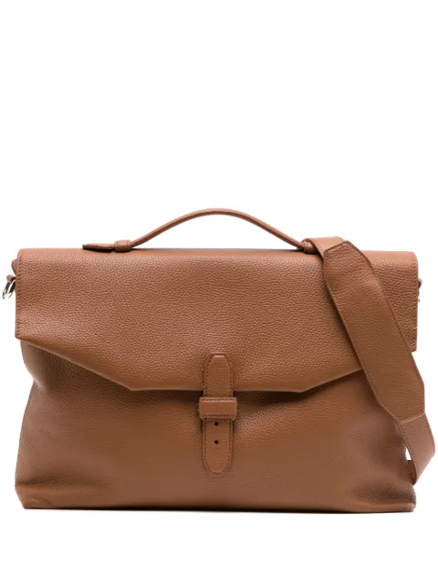 Brioni leather laptop bag