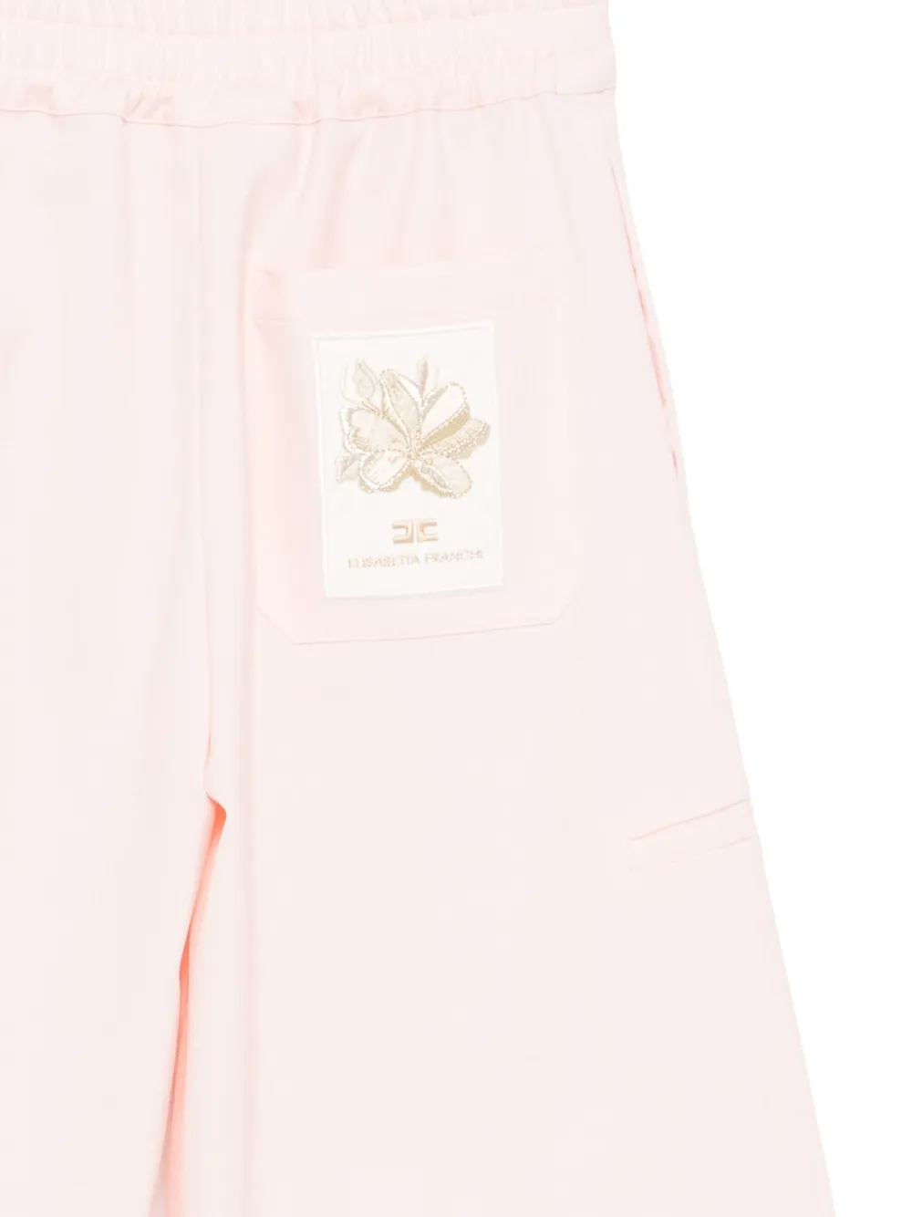 Elisabetta Franchi La Mia Bambina Broek met logopatch Roze