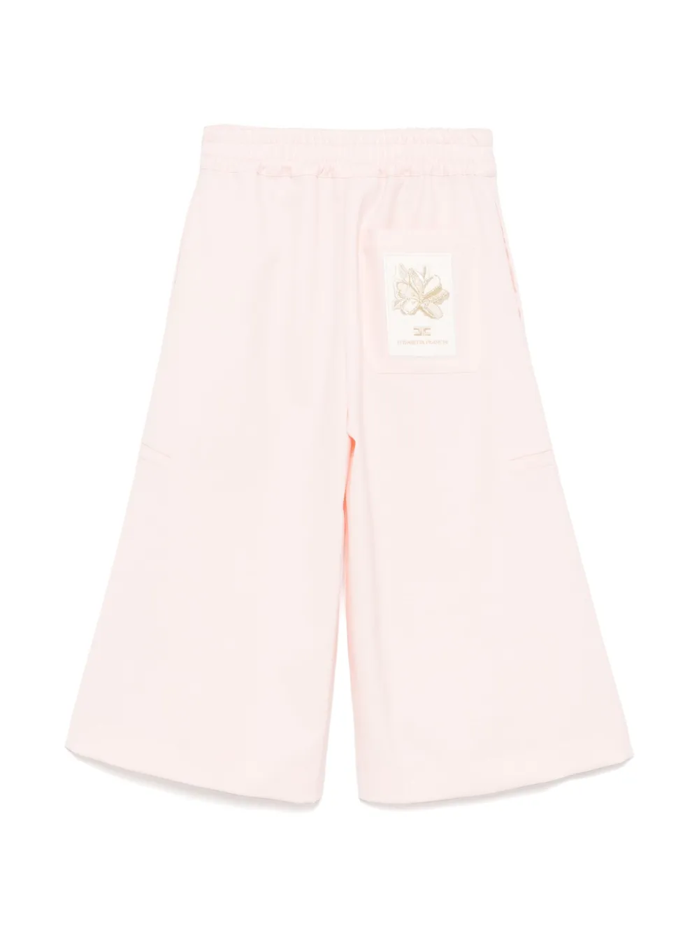 Elisabetta Franchi La Mia Bambina Broek met logopatch Roze