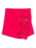 Miss Blumarine floral-appliqué skirt - Pink