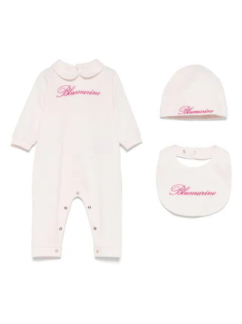 Miss Blumarine logo-embroidered romper set (three pieces)