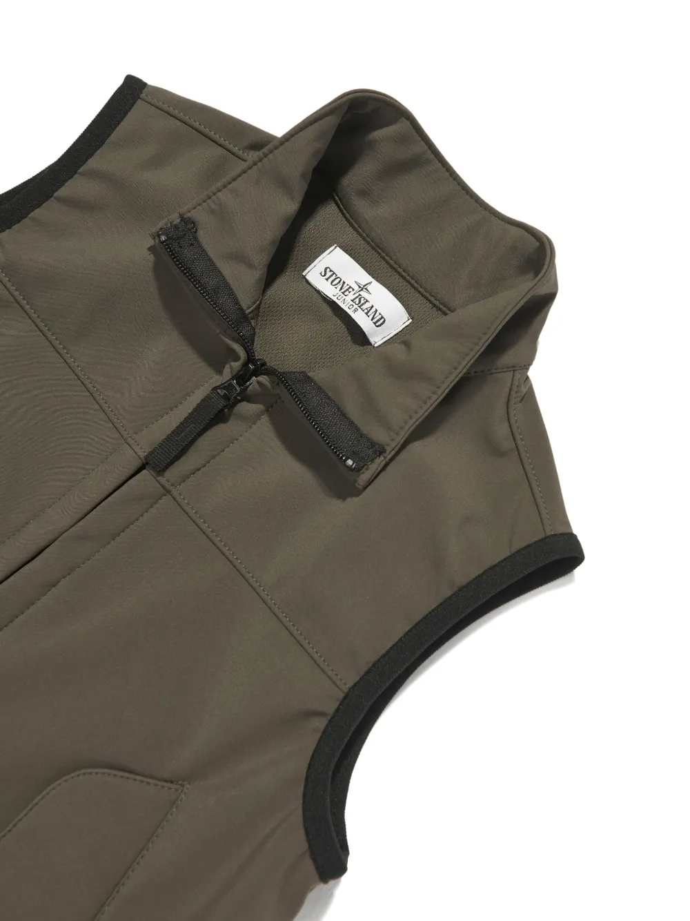 Stone Island Junior Gilet met Compass-logopatch Groen