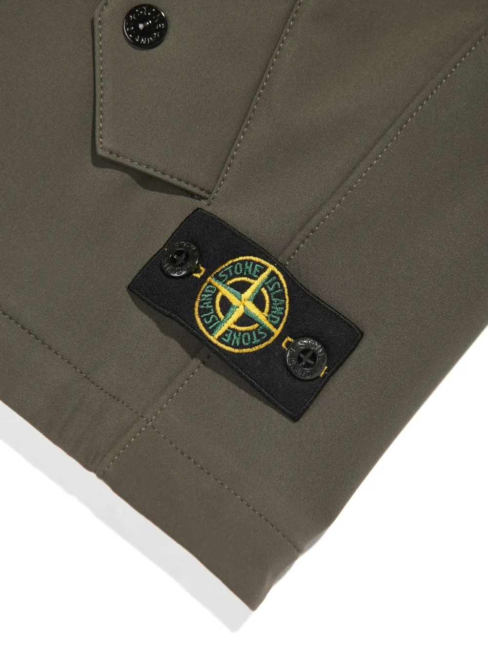 Stone Island Junior Gilet met Compass-logopatch Groen