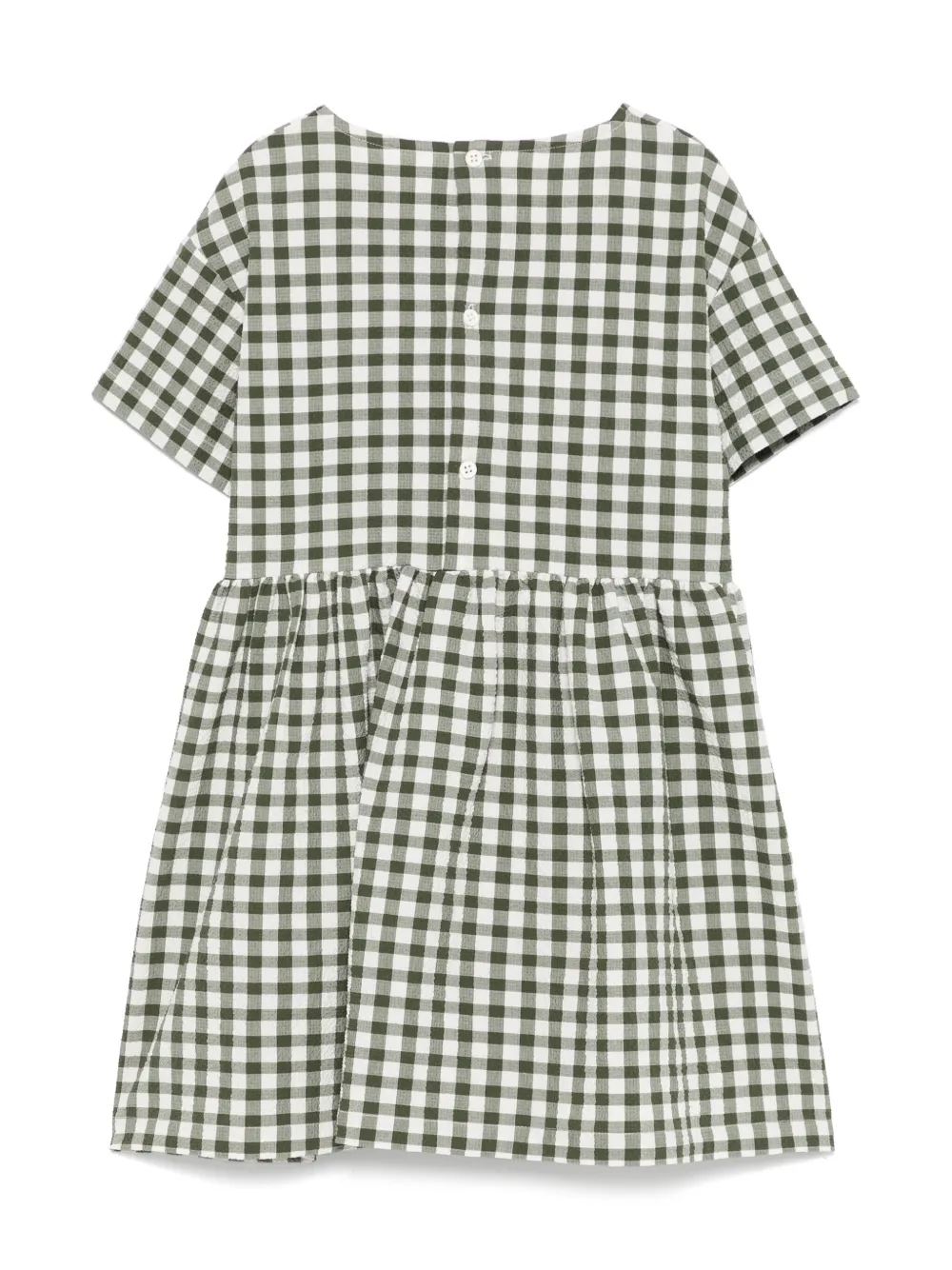 Il Gufo Jurk met gingham ruit - Wit