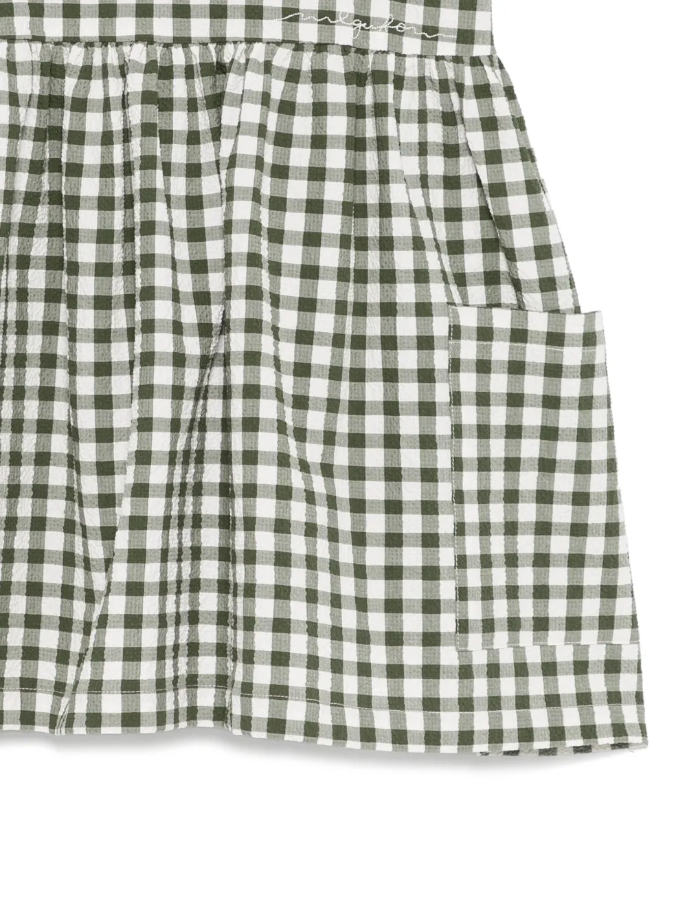 Il Gufo Jurk met gingham ruit Wit