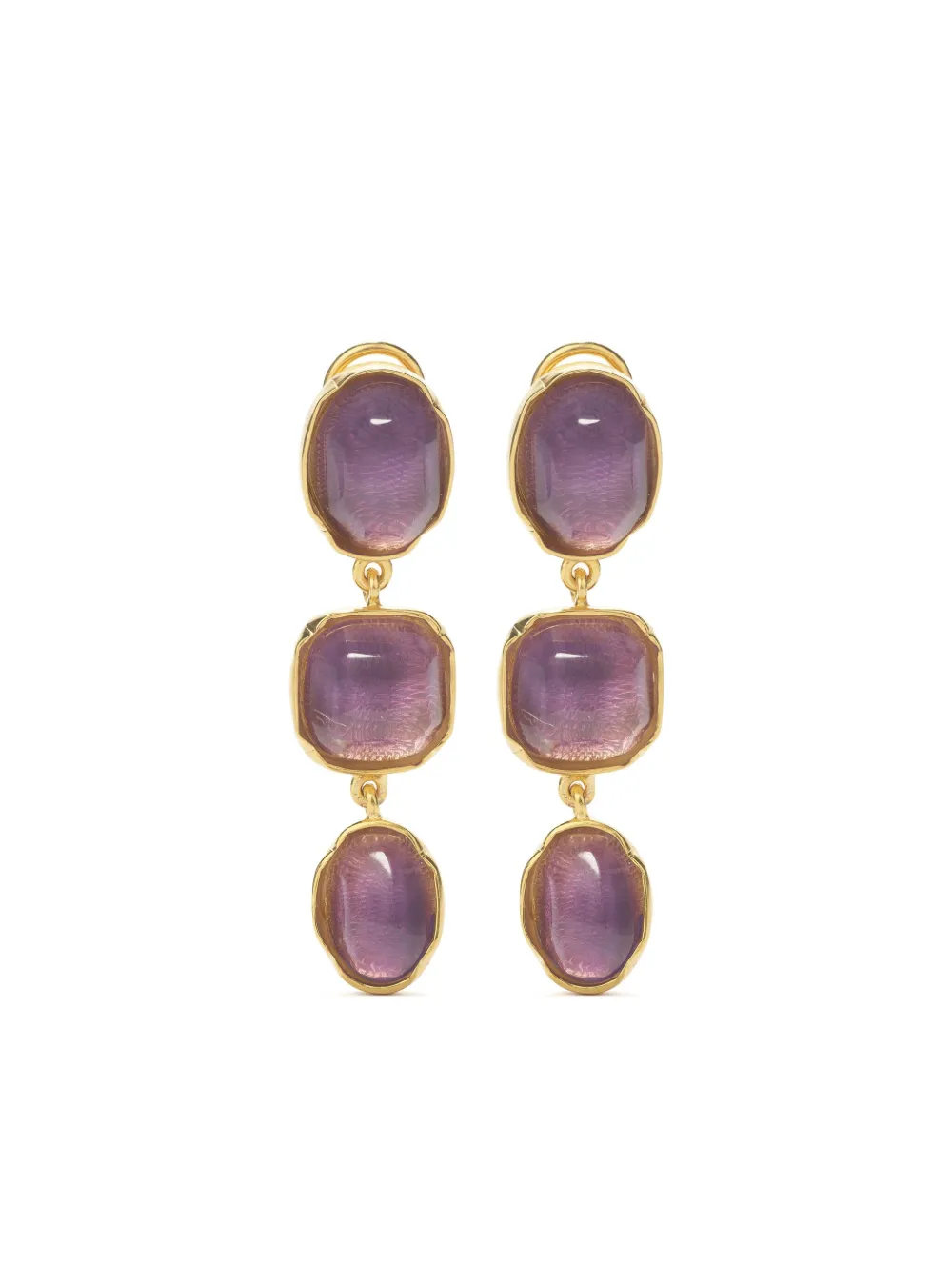Goossens Cabochons Three Pendants earrings | Gold | Image 1