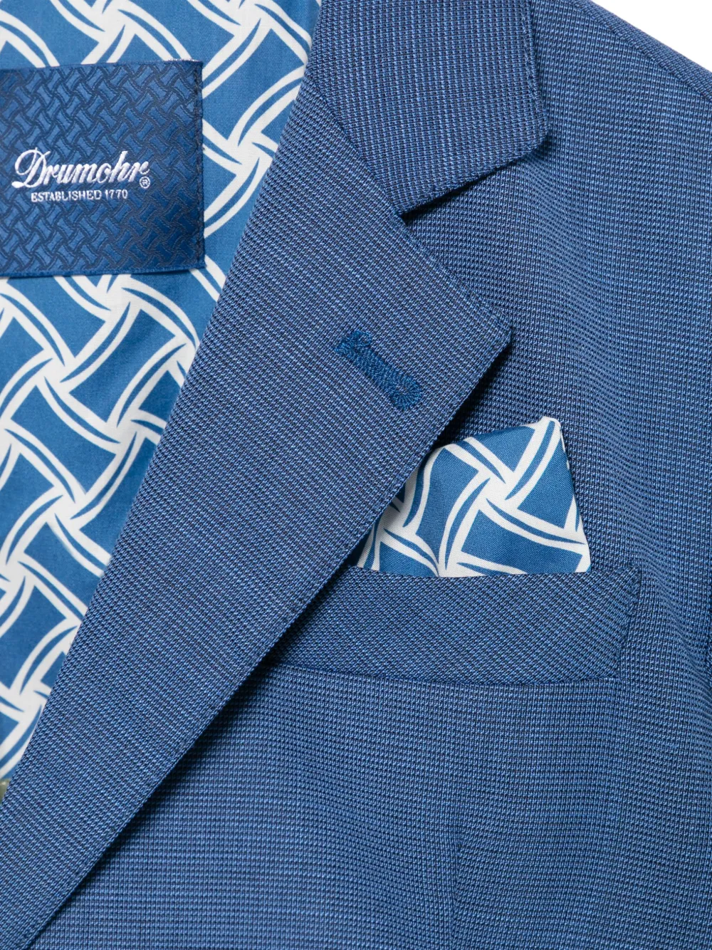 Drumohr Kids Blazer met enkele rij knopen Blauw