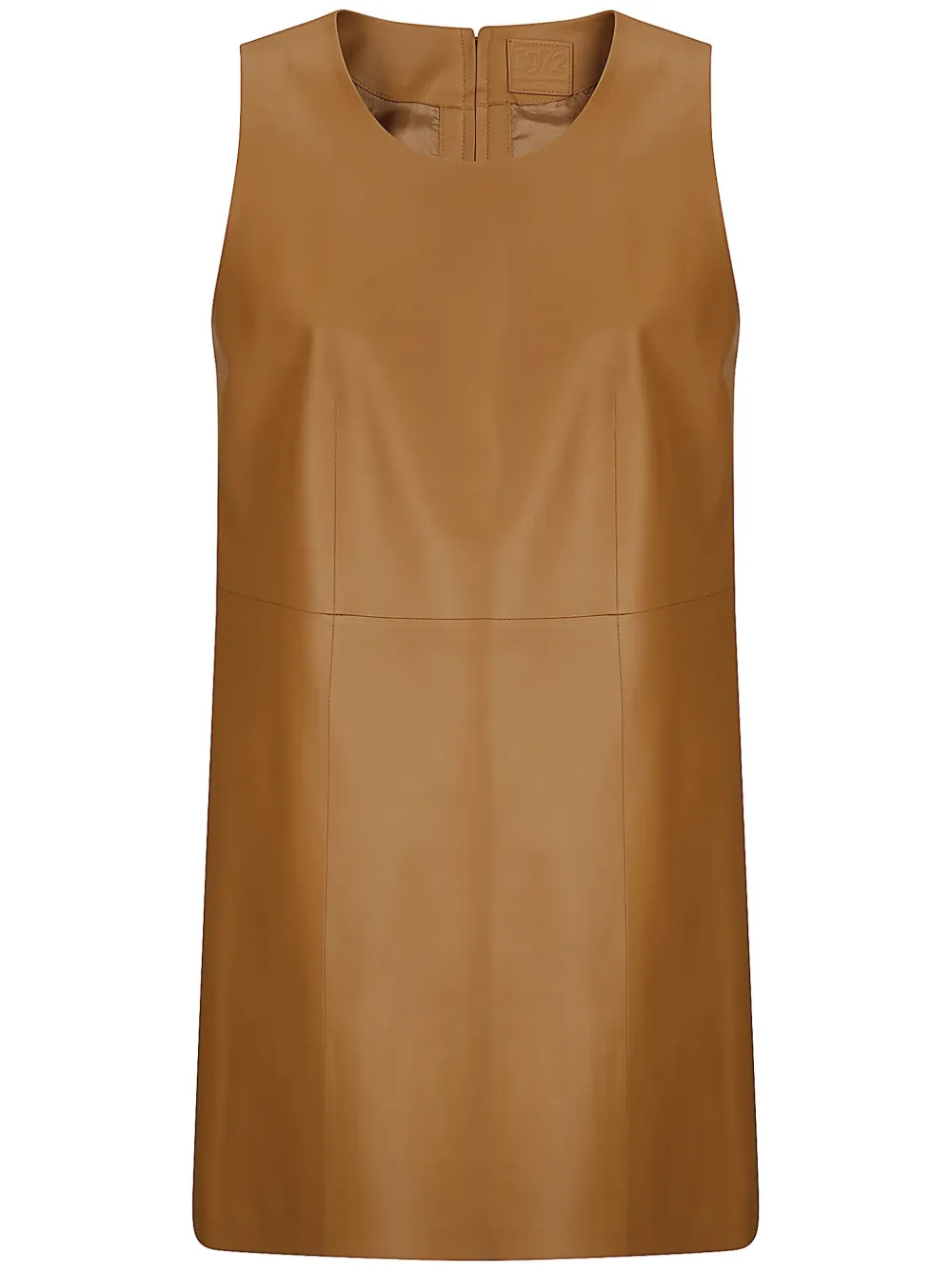 A-line leather dress